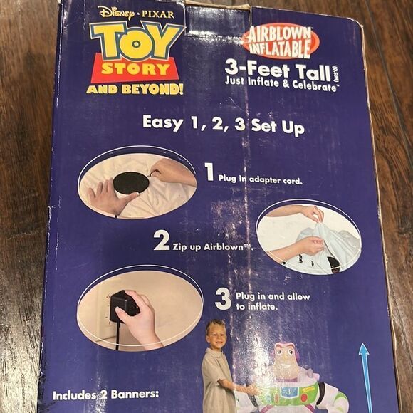 Vintage Airblown Inflatable BUZZ LIGHTYEAR 3ft Gemmy 2004 Disney Toy Story Pixar - Picture 7 of 8